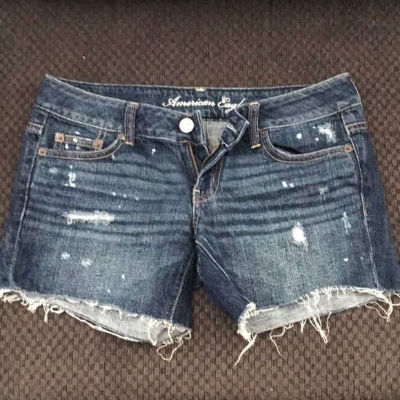 American Eagle Ripped and Spotted Jean Shorts - Picture 1 of 3